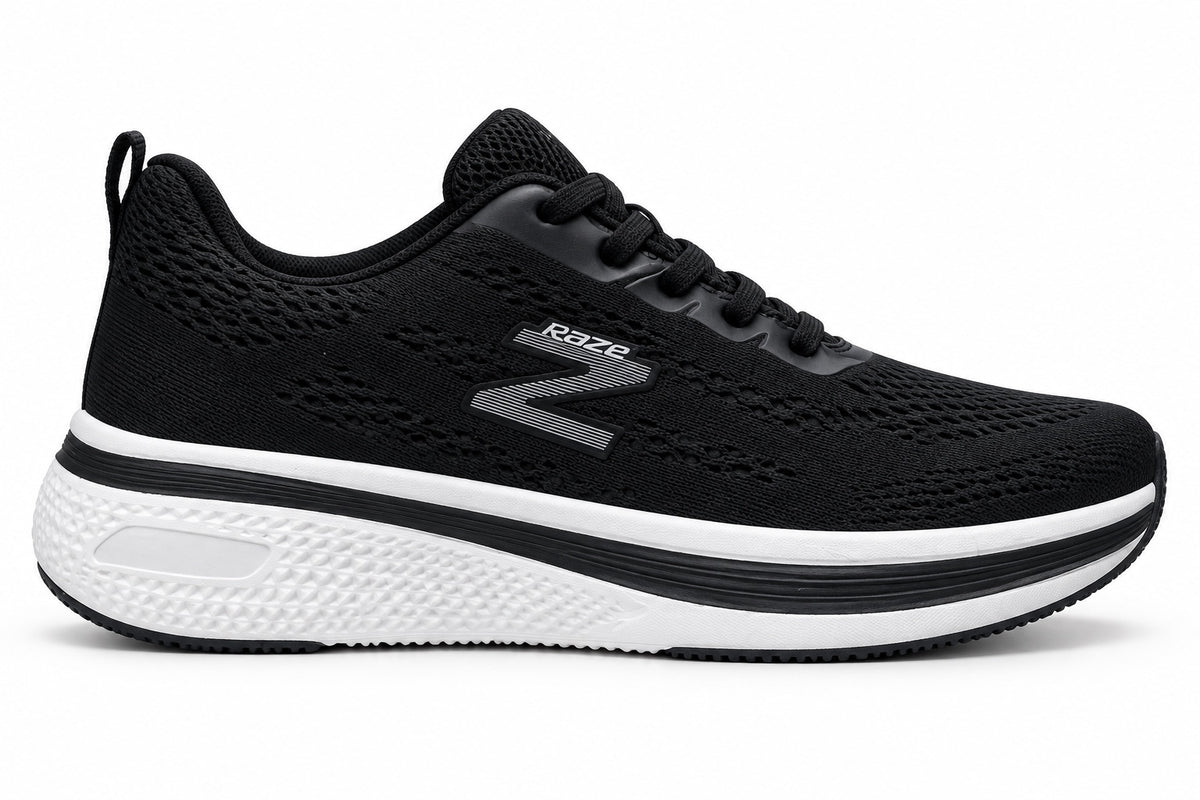 Raze Tenis Hombre Negro/Blanco – Suela Texturizada