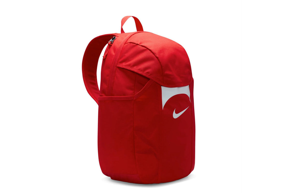 Mochila Nike roja y blanca con bolsillo frontal