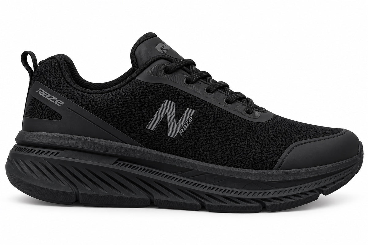 Raze Tenis Hombre Negro – Suela Segmentada