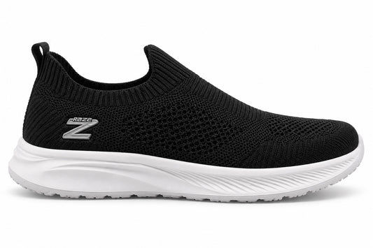 Raze Tenis Mujer Negro/Blanco – Sin Cordones