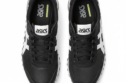 ASICS Tiger Runner II para mujer en Negro/Blanco, vista superior del par