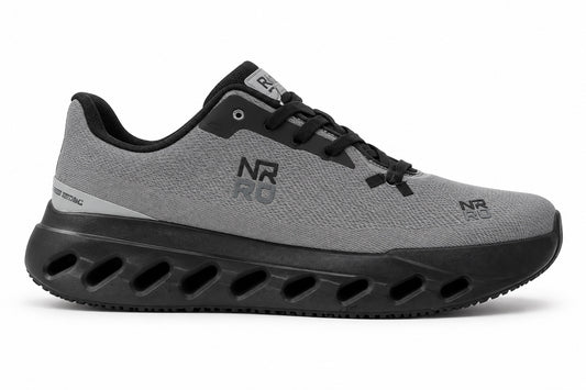 Tenis Hombre Gris/Negro – Suela Perforada